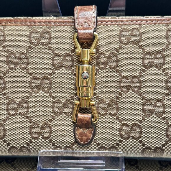 Gucci Jackie Monogram Horsebit Canvas Long Wallet - EUC - Picture 3 of 11